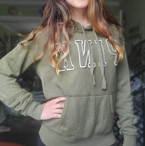 Victoria Secret Green sweatshirt PINK
